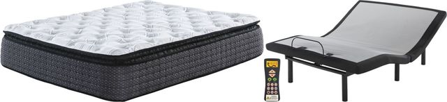 Sierra Sleep® by Ashley® Limited Edition 2-Piece 12" Hybrid Pillow Top and Best Adjustable Base King Mattress Set-0