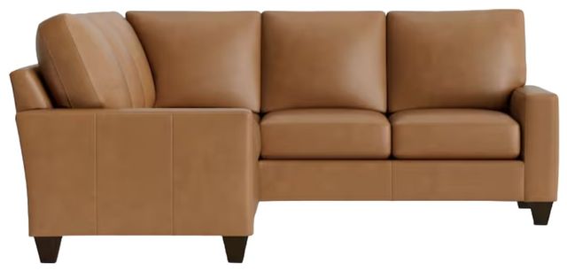 Bassett® Furniture Customizable Benchmade Premier 2-Piece Leather Large Track Arm L-Shaped Sectional -1
