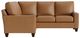 Bassett® Furniture Customizable Benchmade Premier 2-Piece Leather Large Track Arm L-Shaped Sectional -1