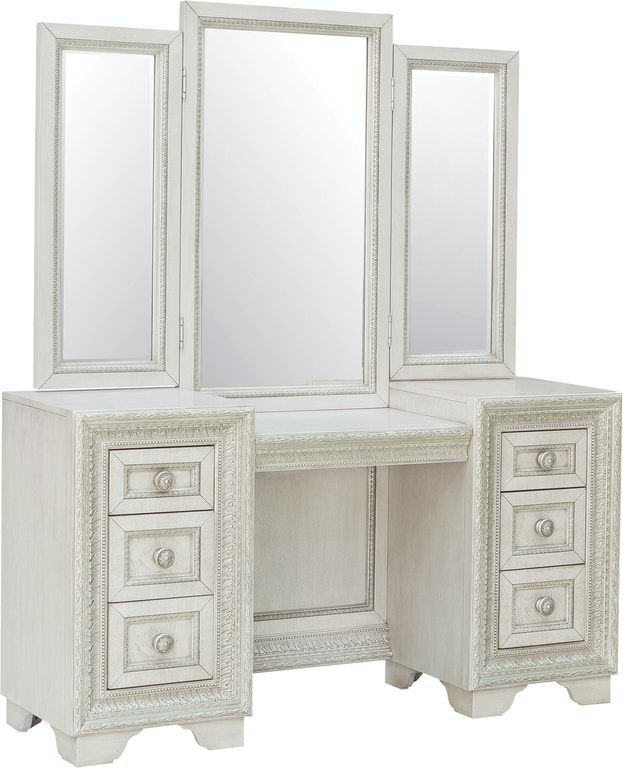 Pulaski™ Camila White Vanity Mirror-4