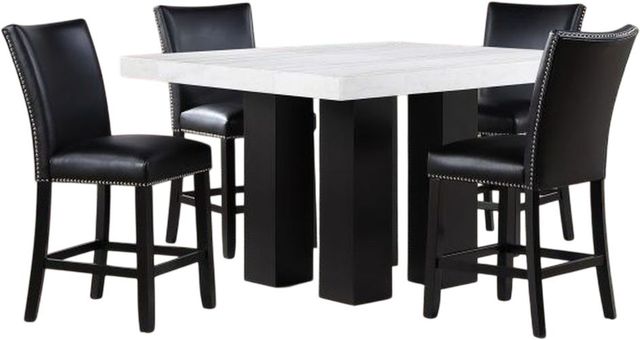 Steve Silver Co. Artemis 5-Piece Black/White Counter Table Set-0