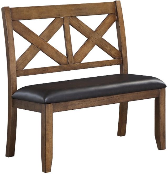 American Wholesale Furniture Aspen Brown Dining Bench-0