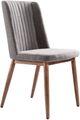 Armen Living Wade 2-Piece Gray/Walnut Dining Side Chairs-0