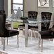 Furniture of America® Silvestri Glass Top Dining Table with Chrome Base-3