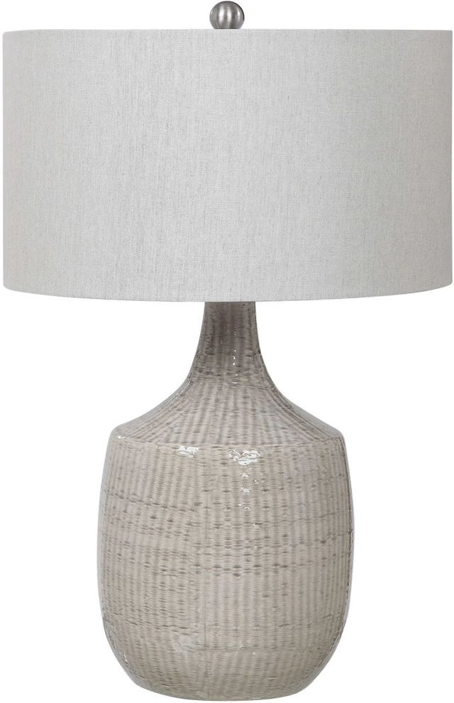 Uttermost® Felipe Light Gray Glaze Table Lamp-0