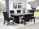 Crown Mark Sebastian Black Dining Bench-1