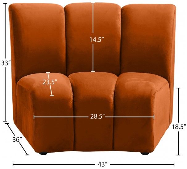 Meridian Furniture Infinity Cognac Modular Chair-2
