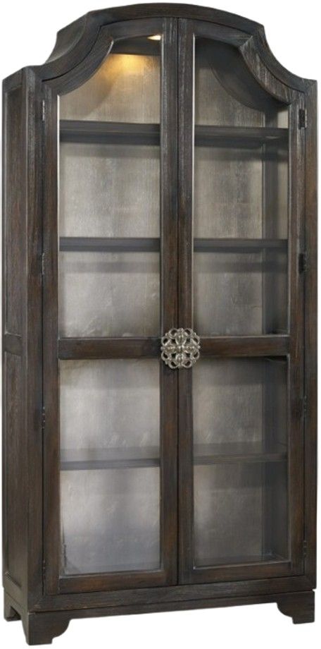 Hooker® Furniture Sanctuary Ebony Antiqued Oak Curio-0