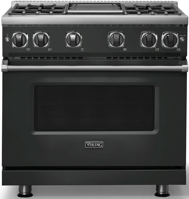 Viking® 7 Series 36" Antique Bronze Pro Style Natural Gas Range with Griddle-0