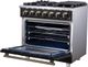 FORNO® Massimo Series Alta Qualita 36" Black Pro Style Gas Range-5