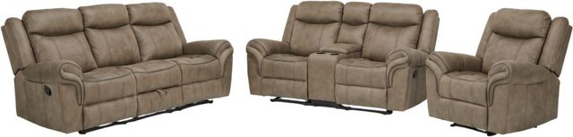 Elements International Sorrento 3-Piece Brown Living Room Seating Set-0
