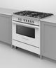 Fisher & Paykel 36" White Pro Style Natural Gas Range-5