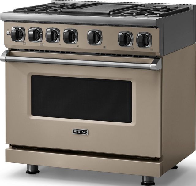 Viking® 7 Series 36" Nantucket Pro Style Dual Fuel Range with Griddle-3