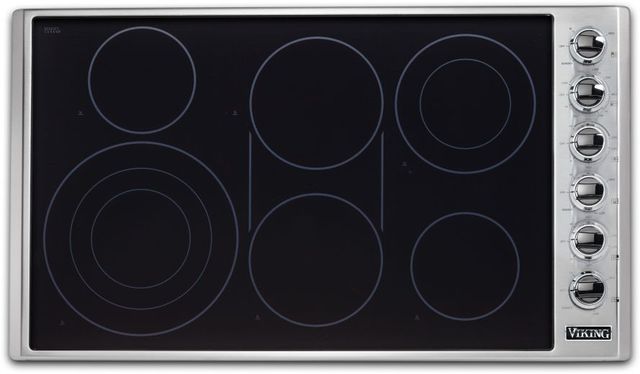 Viking®  5 Series 36" Stainless Steel Electric Radiant Cooktop-0