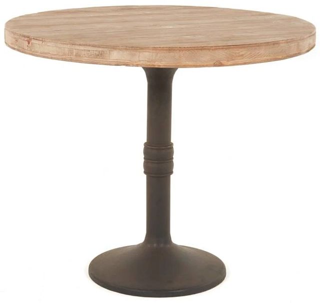 Nest Home Collections Sadie Medium Gray Round Counter Table with Iron Base-0