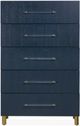 Modus Furniture Argento Burnished Brass/Navy Blue Chest-2