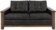 International Furniture Direct Walnut Black/Lacquer Reddish Brown Loveseat-1