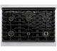 ZLINE Autograph Edition 36" Stainless Steel Pro Style Gas Range with White Matte Door and Matte Black Accents -3