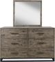 Jofran Inc. East Hampton 4-Piece Distressed Gray King Panel Bedroom Set-4
