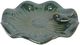 Sagebrook Home Green Flower Birdbath With Perched Bird-3
