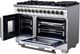 FORNO® Capriasca Series Alta Qualita 48" White Pro Style Dual Fuel Range-5