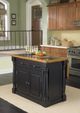 homestyles® Monarch Black/Black Granite/Distressed Oak Kitchen Island-2