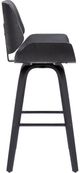 Armen Living Tyler Black Brushed/Gray Swivel Counter Stool-4