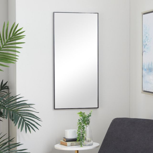 Deco Marche Black 30" Thin Minimalistic Frame Wall Mirror-4