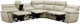 Homelegance® Maroni 6-Piece Off-White Modular Power Reclining Sectional-2
