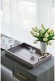 A & B Home 3-Piece Dark Brown Tray-1