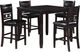 New Classic® Home Furnishings Gia 5-Piece Ebony Square Counter Height Dining Set-0