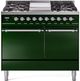 Ilve® Nostalgie II Series 40" Emerald Green Pro Style Dual Fuel Range-0
