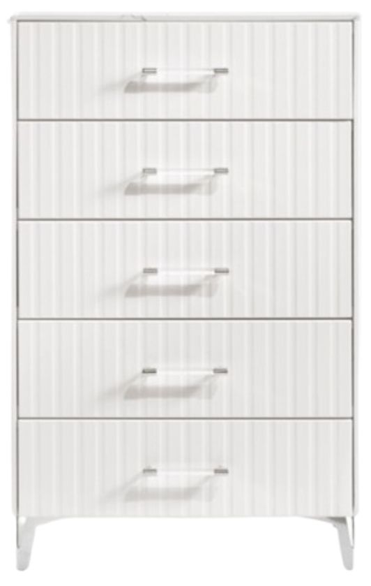 Homelegance® Ripple High Gloss White Chest-2