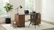 Coaster® Berhalter Black/Walnut Double Pedestal File Computer Desk-1