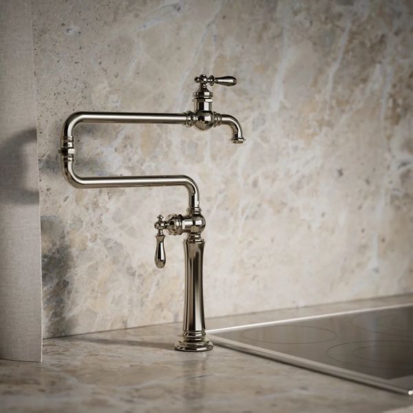 KOHLER® Artifacts® Vibrant Polished Nickel Deck-Mount Pot Filler-1