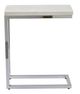 Steve Silver Co. Echo White Marble Top Chairside End Table with Chrome Base-2