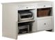 Parker House® Boca 6-Piece Cottage White U-Shape Desk with Credenza File and Hutch Set-3