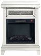 ACME Furniture Noralie Mirrored Fireplace with Drawer-1