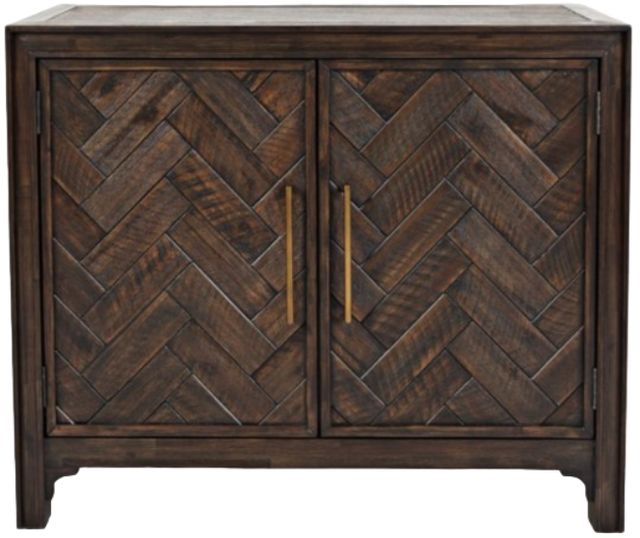 Jofran Inc. Gramercy Dark Chevron 2-Door Accent Cabinet-2