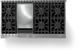 Viking® 5 Series 48" Cast Black and Stainless Steel Freestanding Dual Fuel Range-1