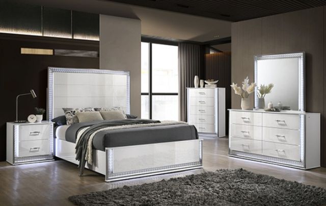 Furniture of America® Hazeline White Nightstand  -1