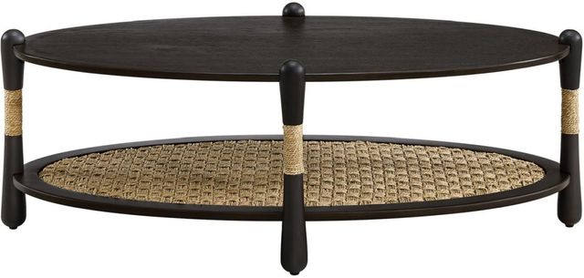 Martin Svensson Seagrass & Wood Smoked Coffee Table-1