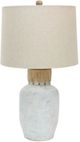 Crestview Collection Isla Cane Beige/Brown/White Table Lamp-0