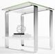 BDI Stream™ 1646 Glass top Side Table with Tempered Glass Shelve-1