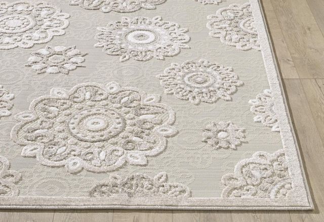 KAS Rugs Calla Taupe Suzani 5'x7' Area Rug-4