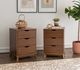 Powell® Portix 2-Piece Walnut 3-Drawer Nightstand Set-1