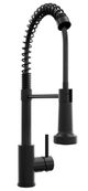 ZLINE Palisades Matte Black Pull Down Spring Spray Wand Kitchen Faucet-1
