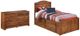 Signature Design by Ashley® Barchan 2-Piece Medium Brown Twin Panel Bed Set-0