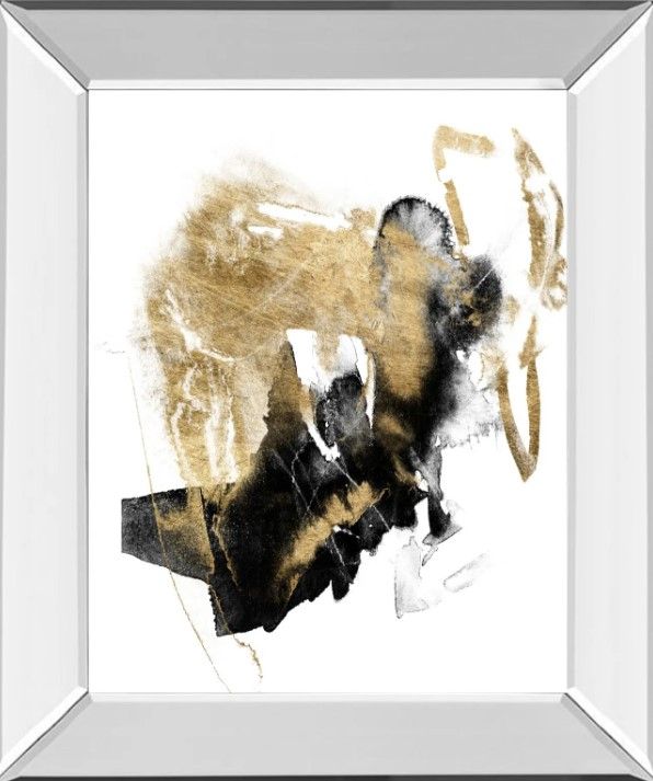 Classy Art Black and Gold Splash I by Jennifer Goldberger Wall Art-0