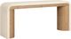 Four Hands Jane Sandy Oak Veneer Top Console Table with Beige Painted Linen Base-0